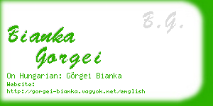 bianka gorgei business card